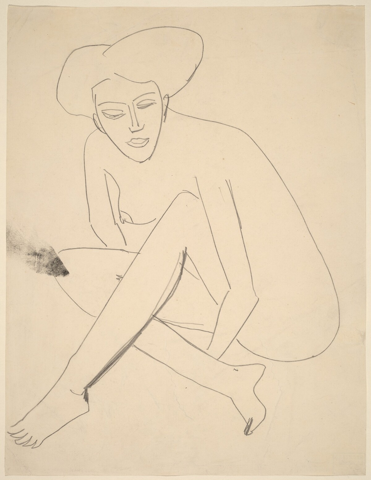 Dodo Seated by Ernst Ludwig Kirchner