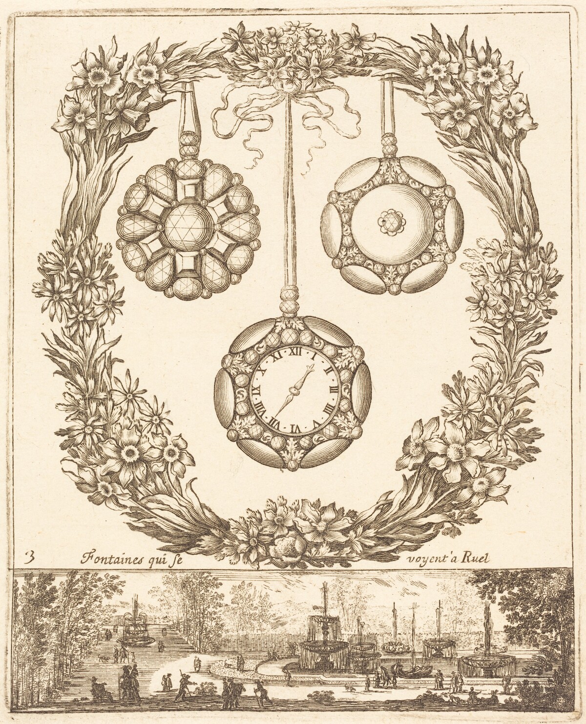 Fontaines qui se voyent a Ruel by François Le Febvre