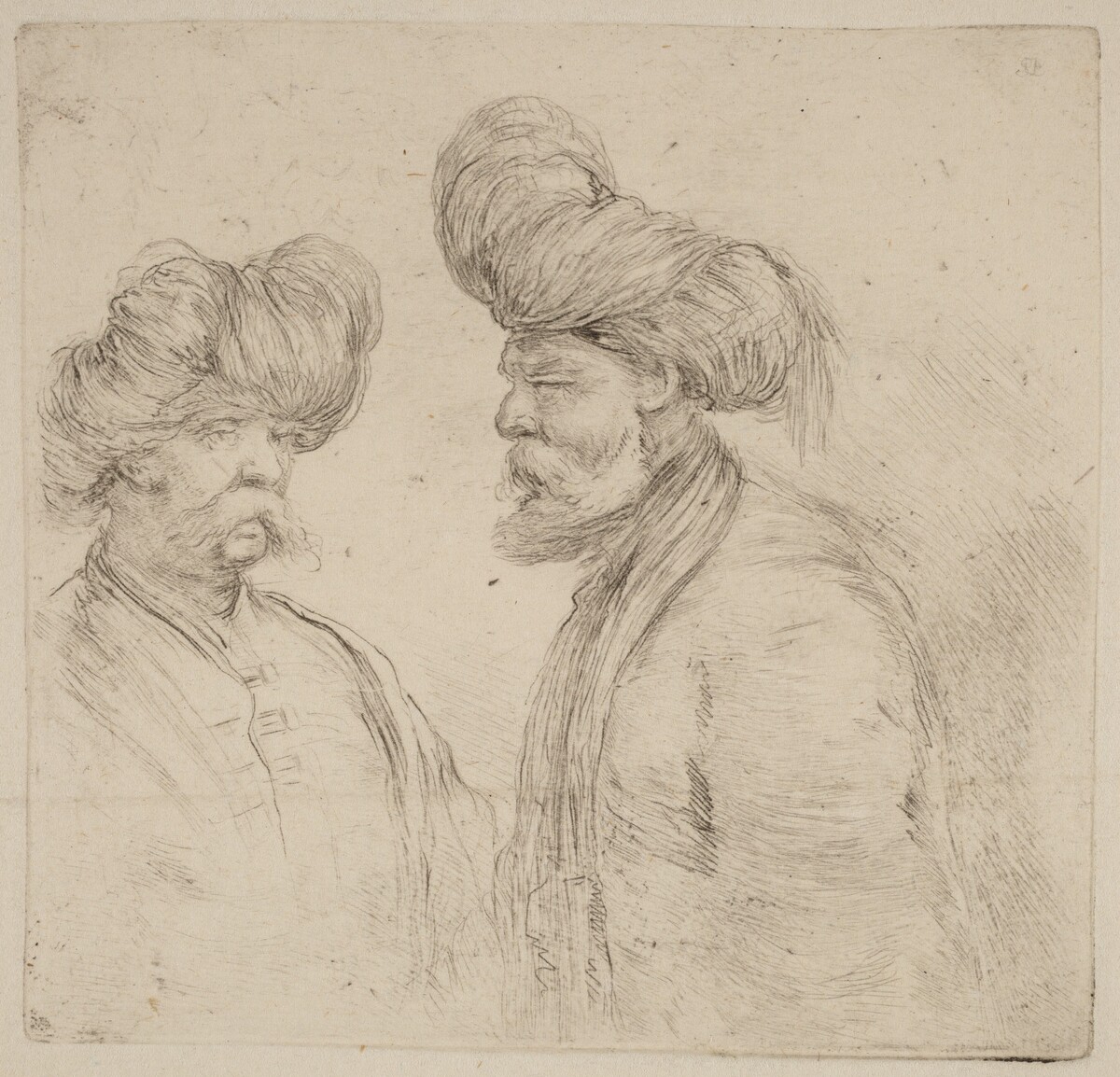 Two Turks by Stefano Della Bella