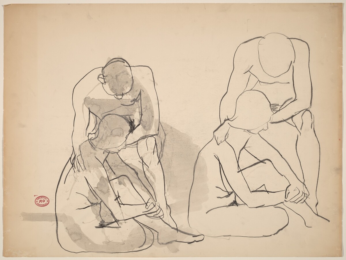 Untitled [two studies of a nude couple] by Richard Diebenkorn