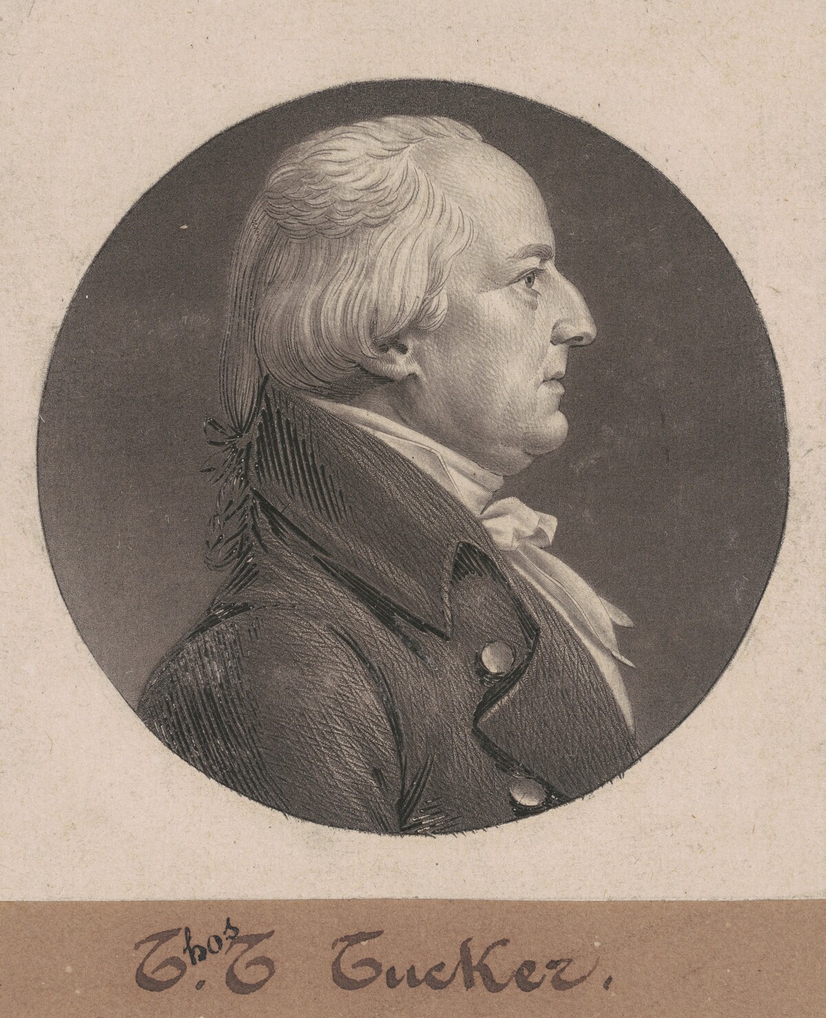 Thomas Tudor Tucker by Charles B. J. Févret de Saint-Mémin