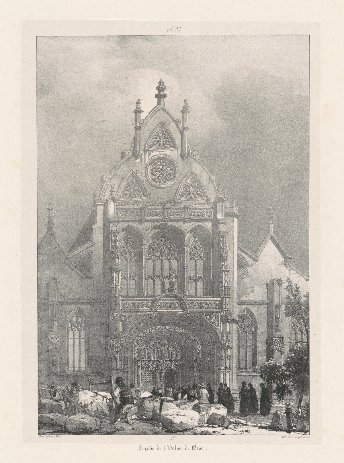 Façade de l'Église de Brou (Facade of the Church at Brou) by Richard Parkes Bonington