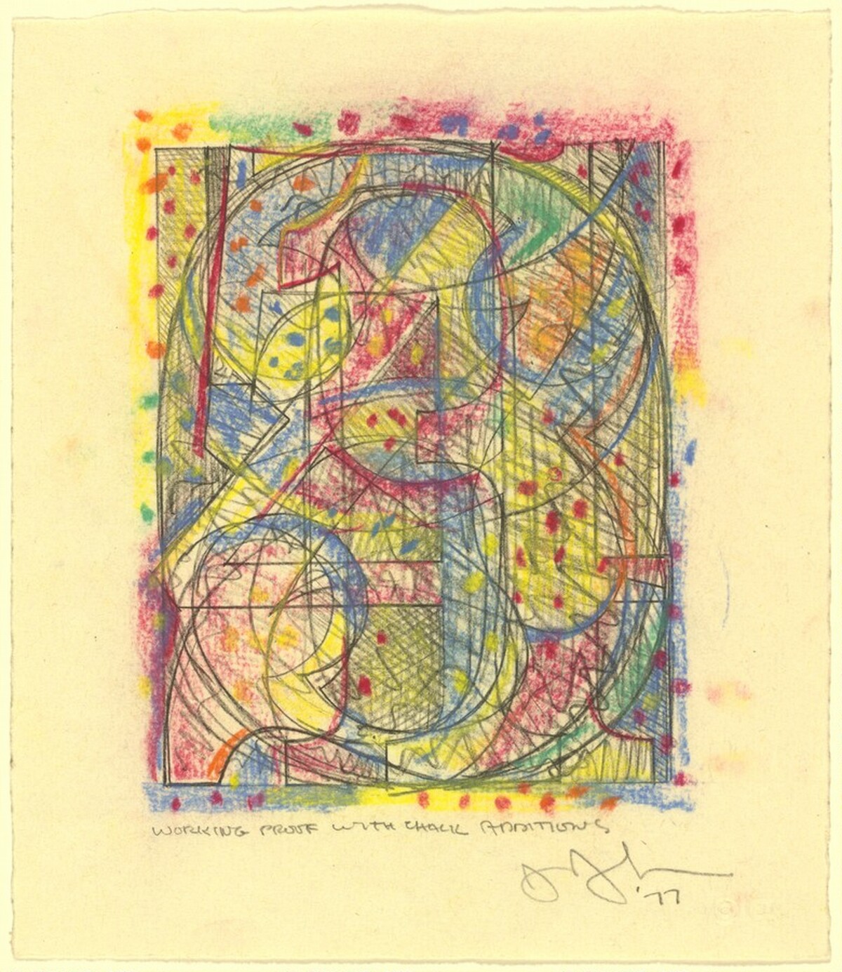 0 through 9 [working proof] by Jasper Johns