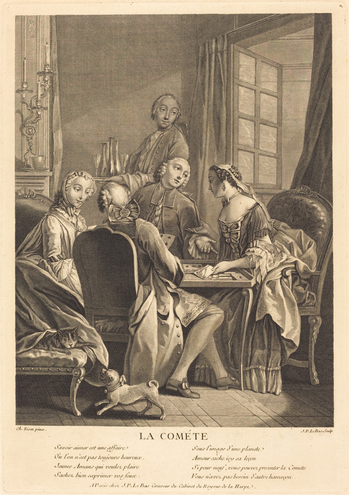 La comete by Jacques-Philippe Le Bas after Charles Eisen