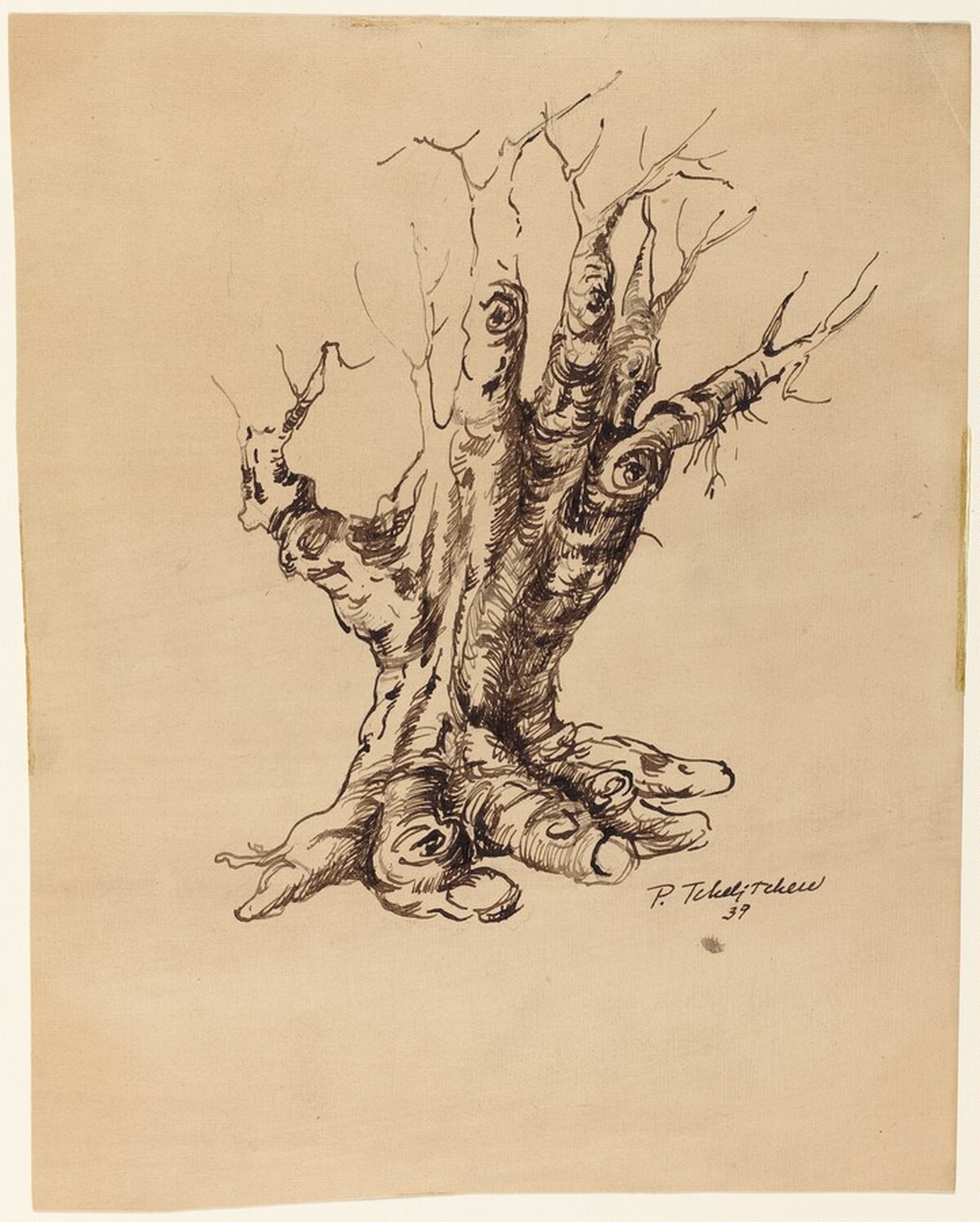 Tree into Double Hand (Study for Hide-and-Seek) by Pavel Tchelitchew