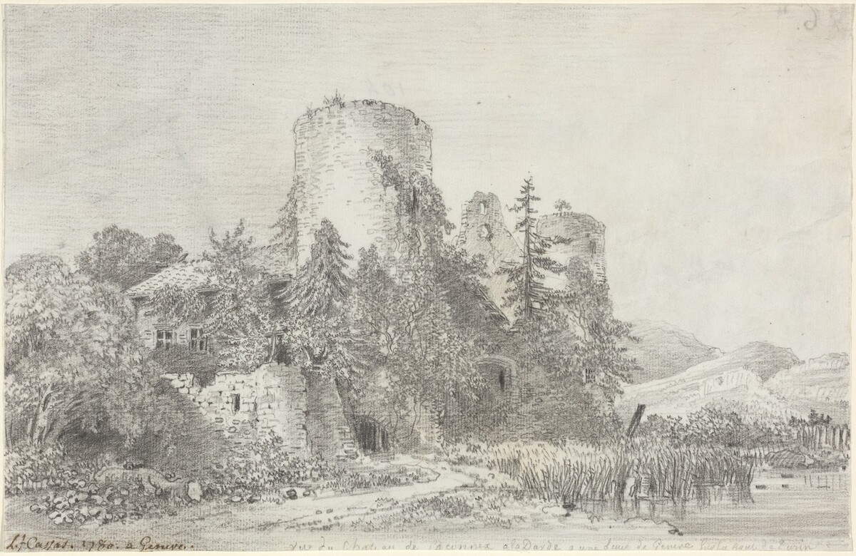 Vue du Chateau de Saconnex by Louis-François Cassas
