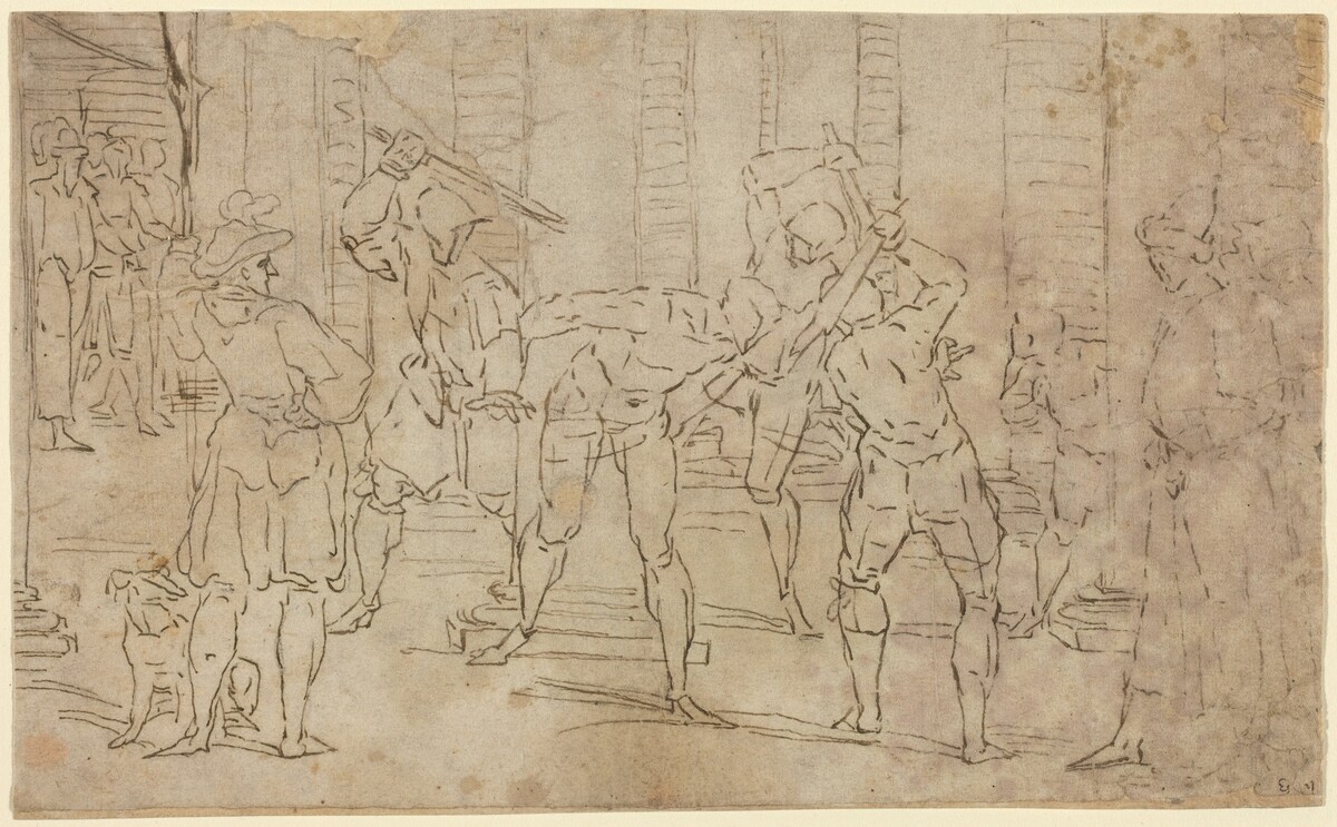 Flagellation of Christ by Workshop of Luca Cambiaso