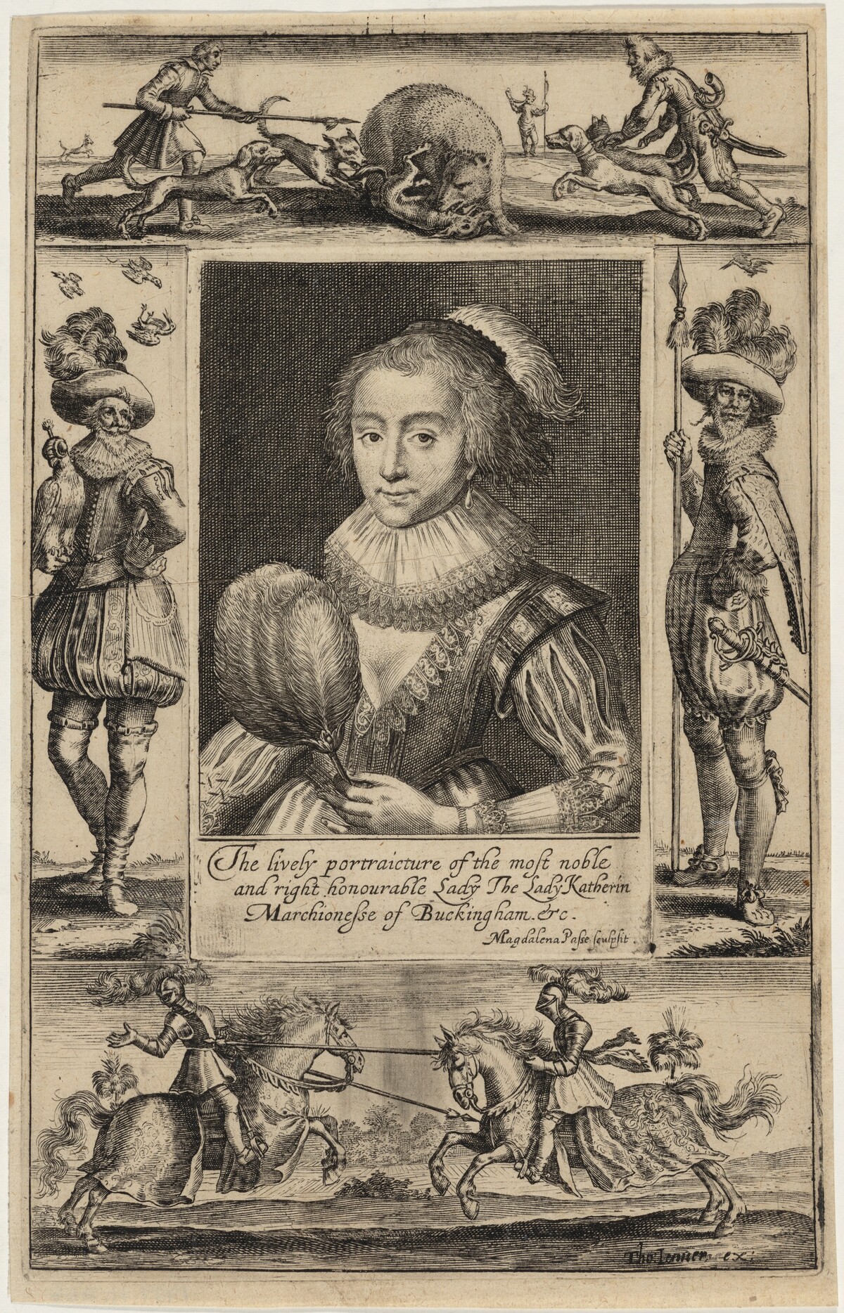 Catherine Manners, Duchess of Buckingham by Magdalena de Passe and Willem de Passe