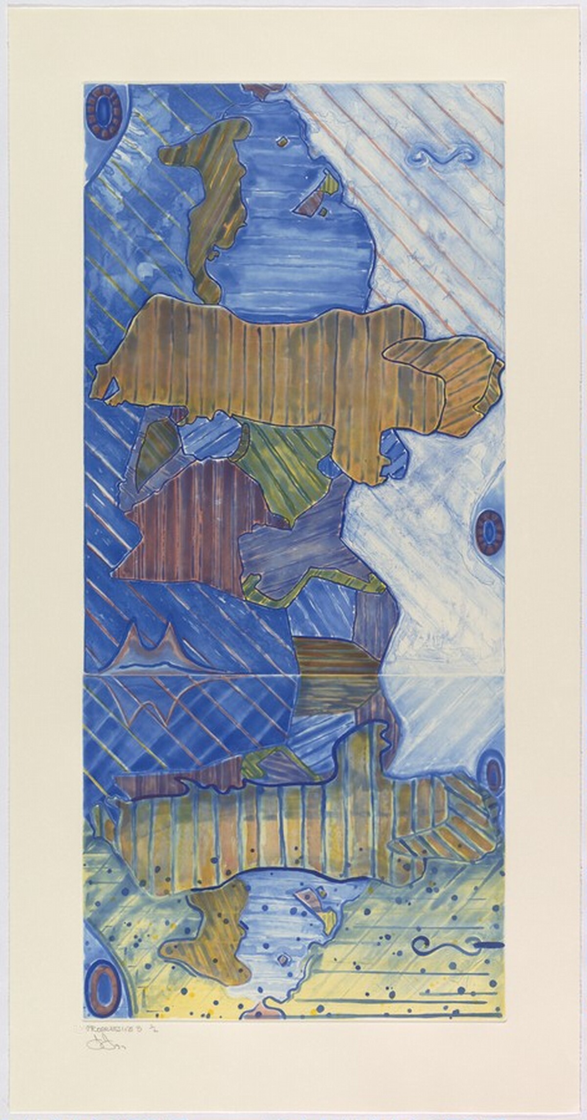 Green Angel 2 [progressive proof 3] by Jasper Johns