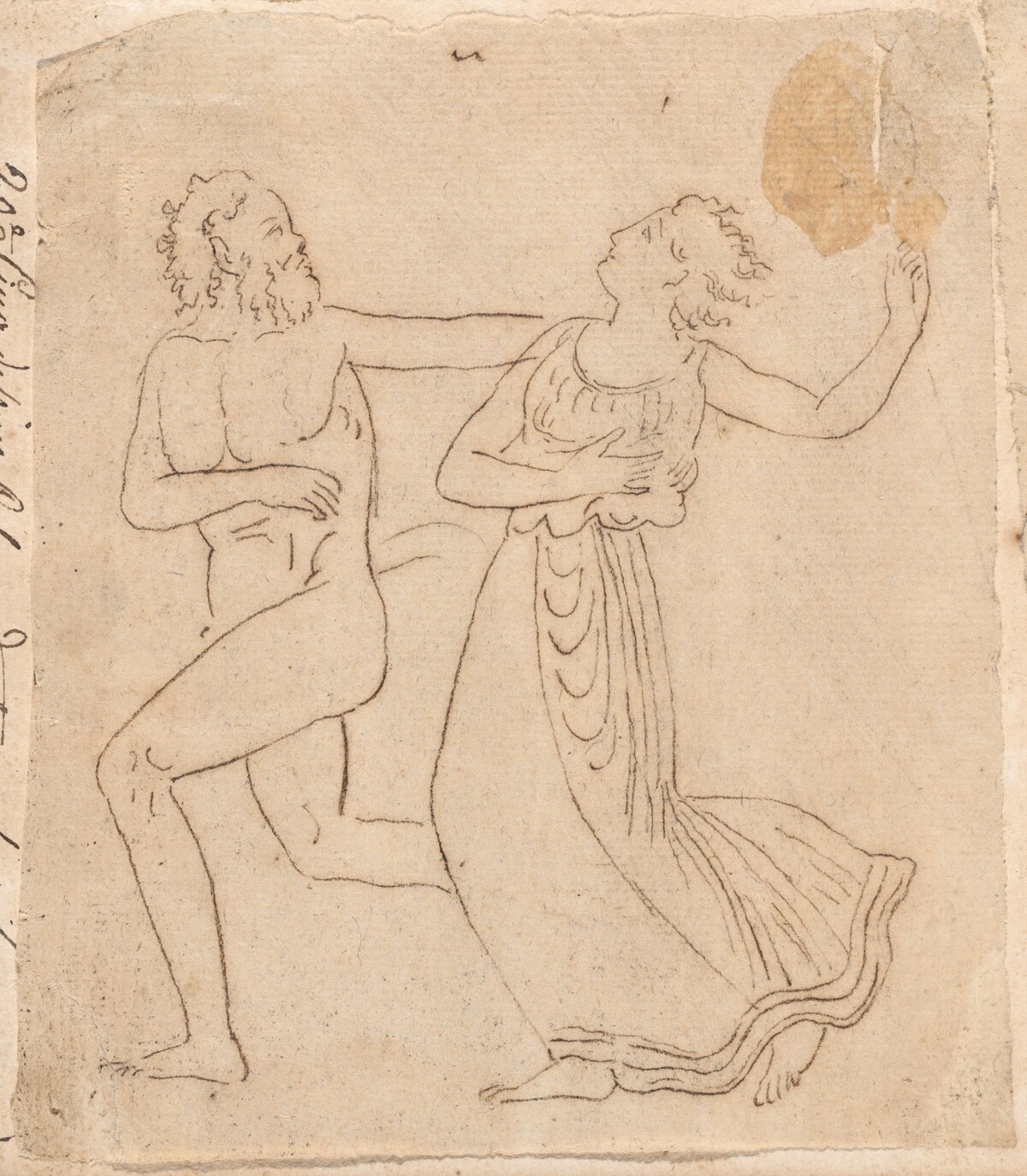 Satyr and Maenad, from Dance in Honor of Bacchus by Jacques-Louis David