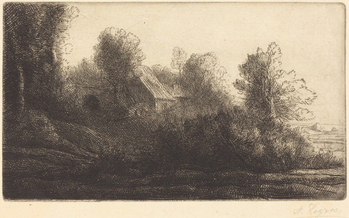 View of a Farm, 2nd plate (La ferme de Bienheureux) by Alphonse Legros