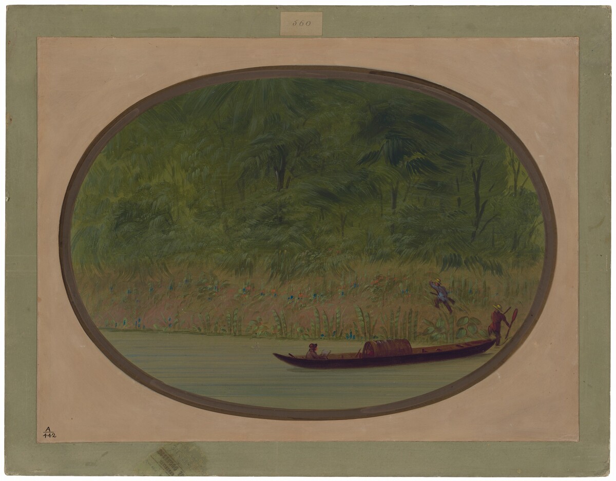 Shore of the Uruguay - Making a Sketch by George Catlin