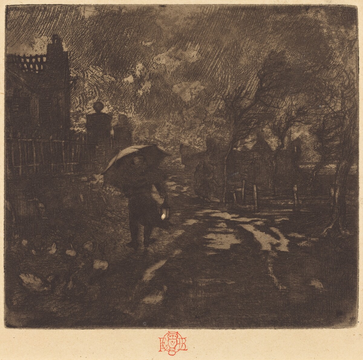 L'Angélus by Félix-Hilaire Buhot