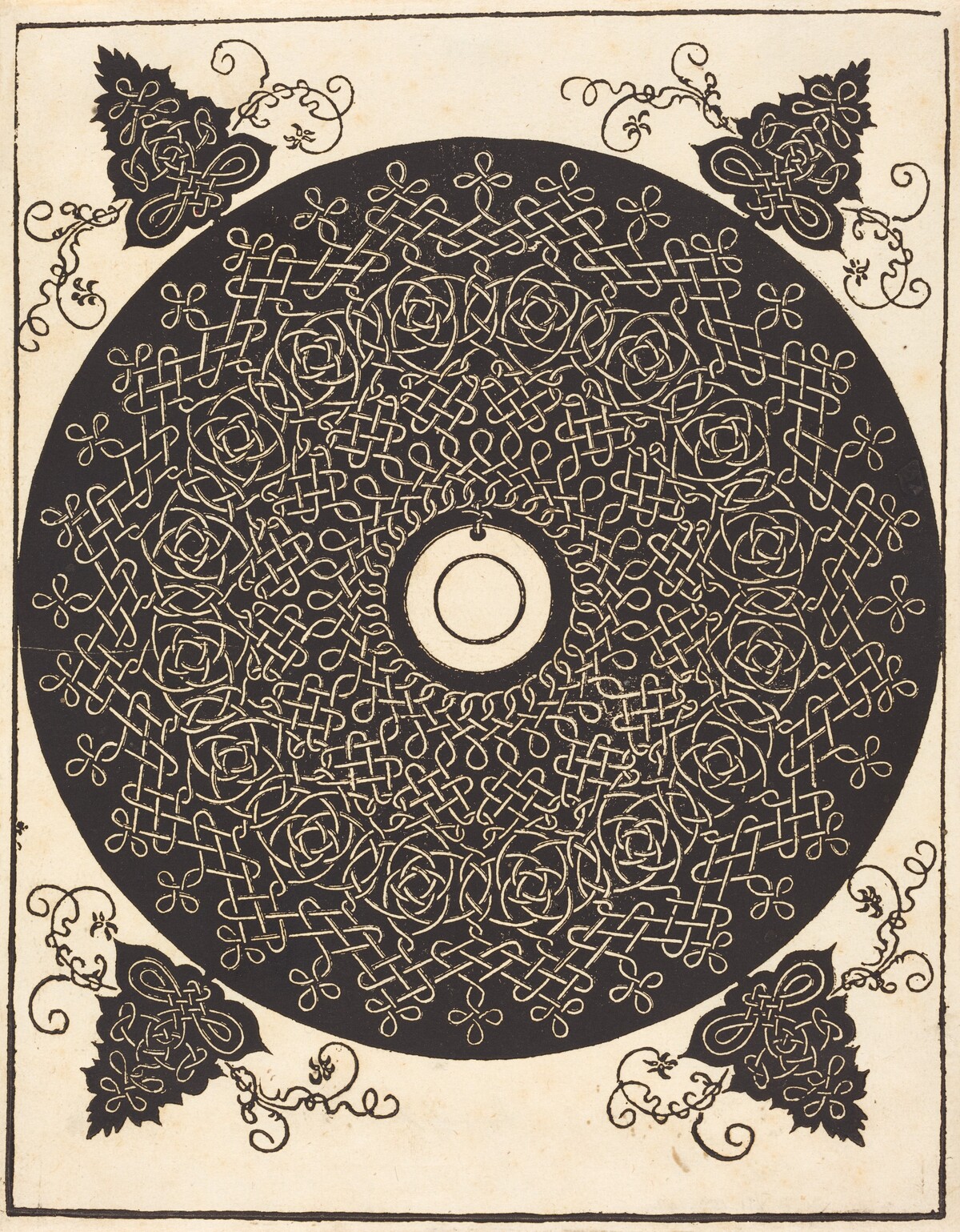 The Third Knot (with a black circle on a white medallion) by Albrecht Dürer