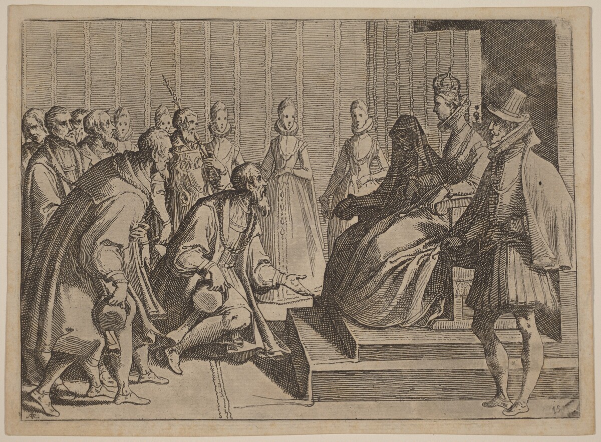 Margaret of Austria Giving Audience to a Nobleman by Raffaello Schiaminossi