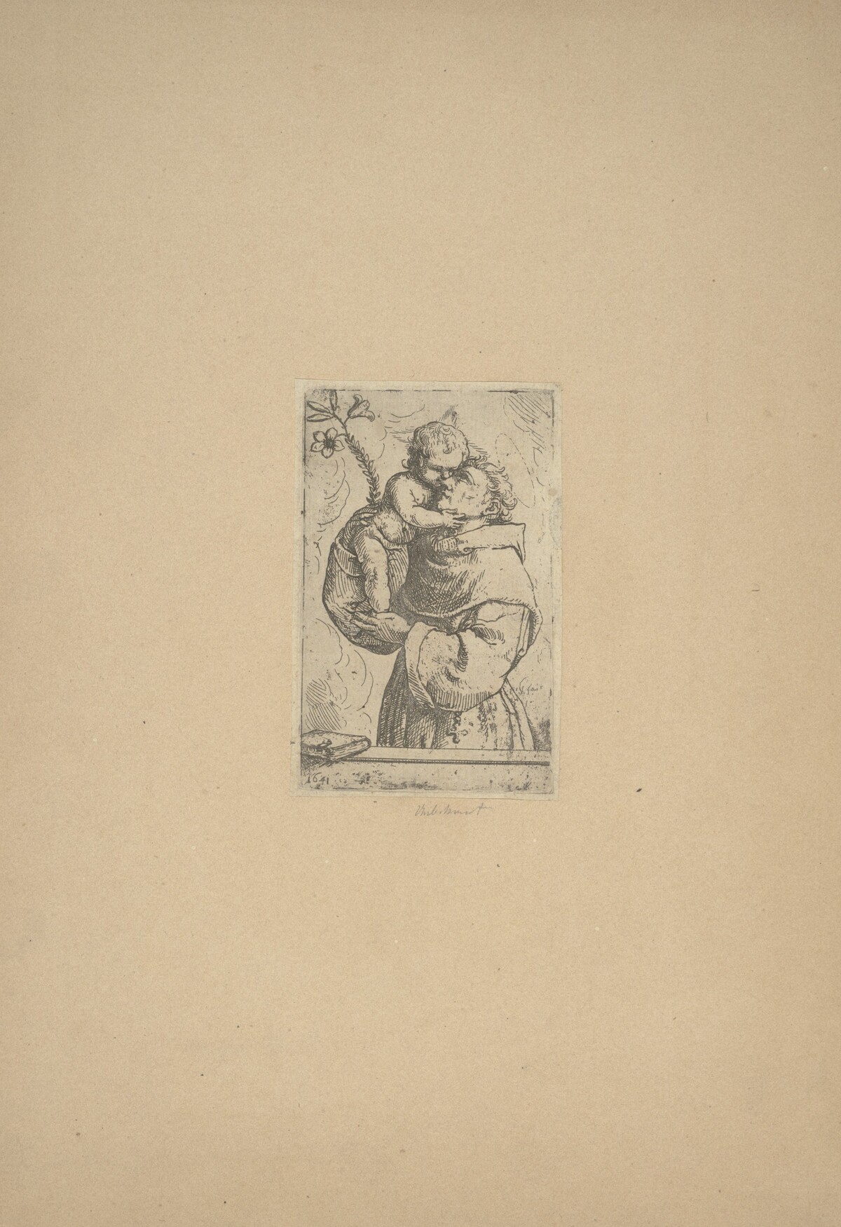 Saint  Anthony with the Christ Child by Italian 17th Century(?)