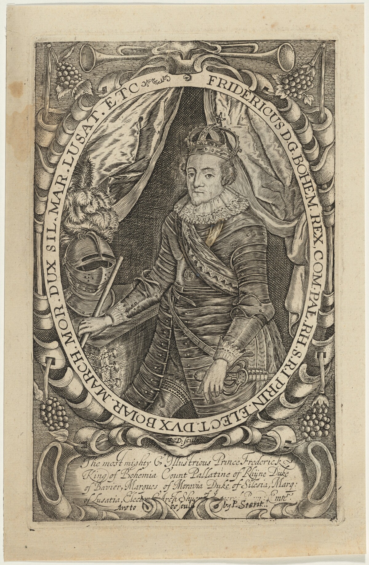 Fredericus D.G. Bohem. Rex (Frederick V, Kingof Bohemia) by Francis Delaram