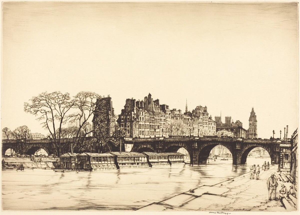 L'Île de la Cité, Paris by Henry Rushbury