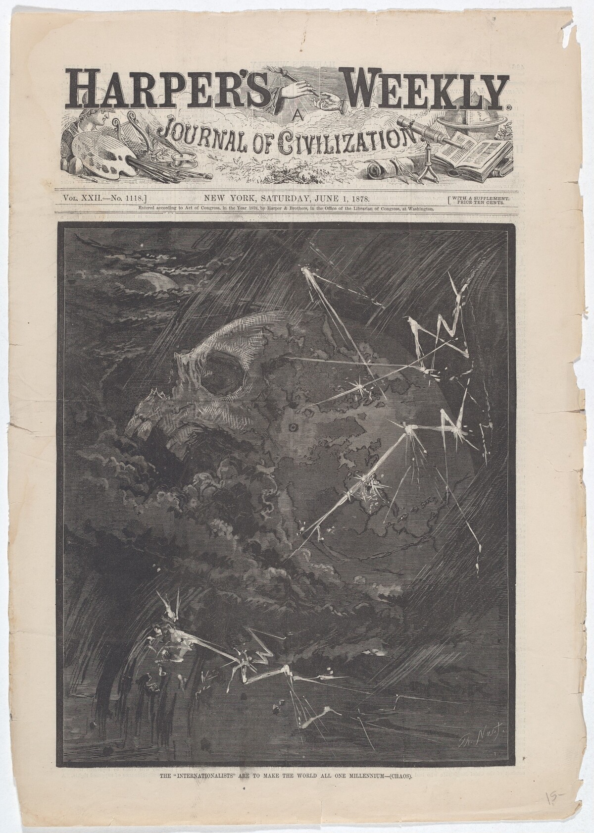 The "Internationalists" Are to Make the World All One Millennium - (Chaos) by Thomas Nast