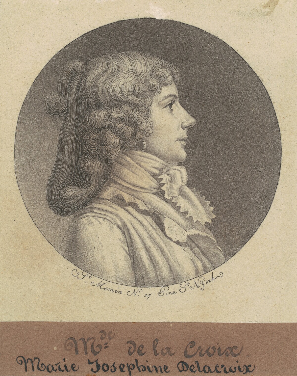 Marie Josephine Delacroix by Charles B. J. Févret de Saint-Mémin
