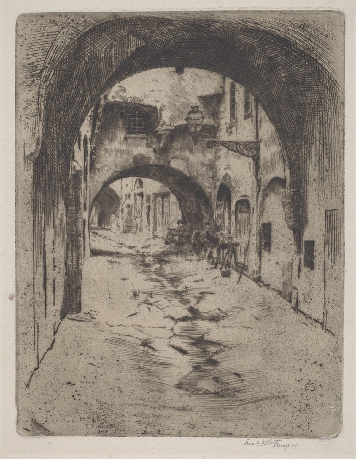 Covered Street, Florence by Ernest D. Roth