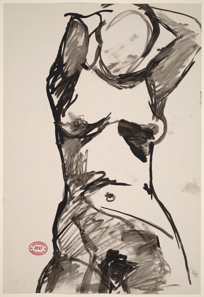 Untitled [nude with her arms raised]