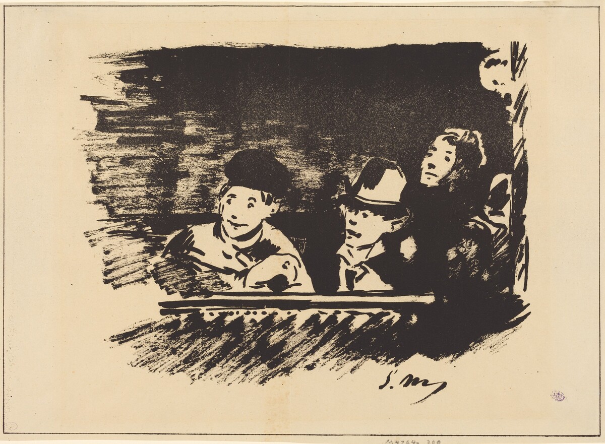 Au Paradis (In the Balcony) by Edouard Manet