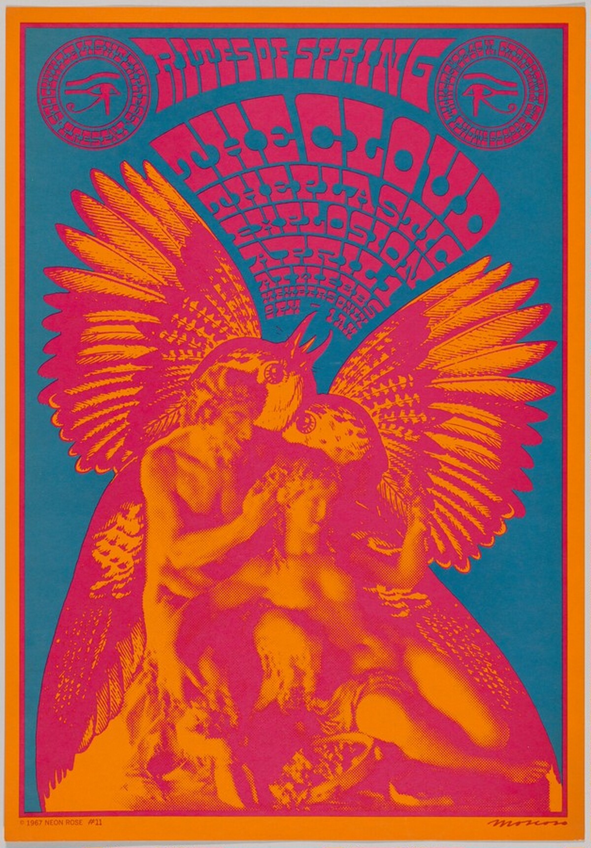Poster for Rites of Spring / The Cloud / The Plastic Explosion by Victor Moscoso