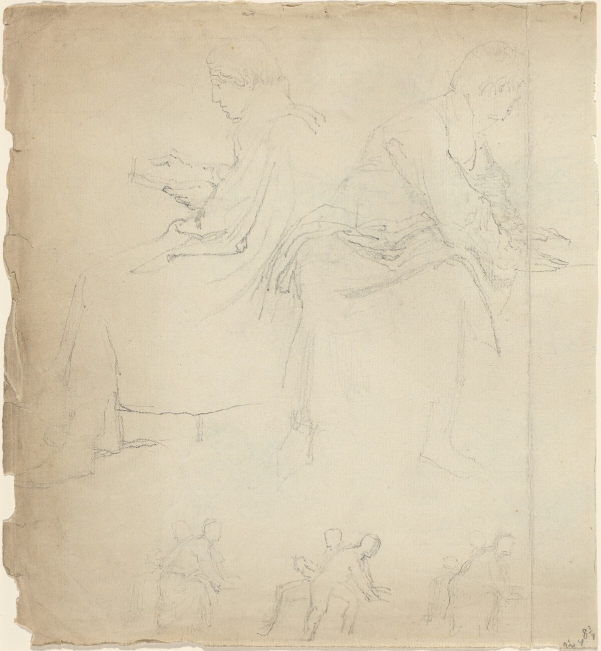 Sheet of Studies [recto and verso] by John Flaxman