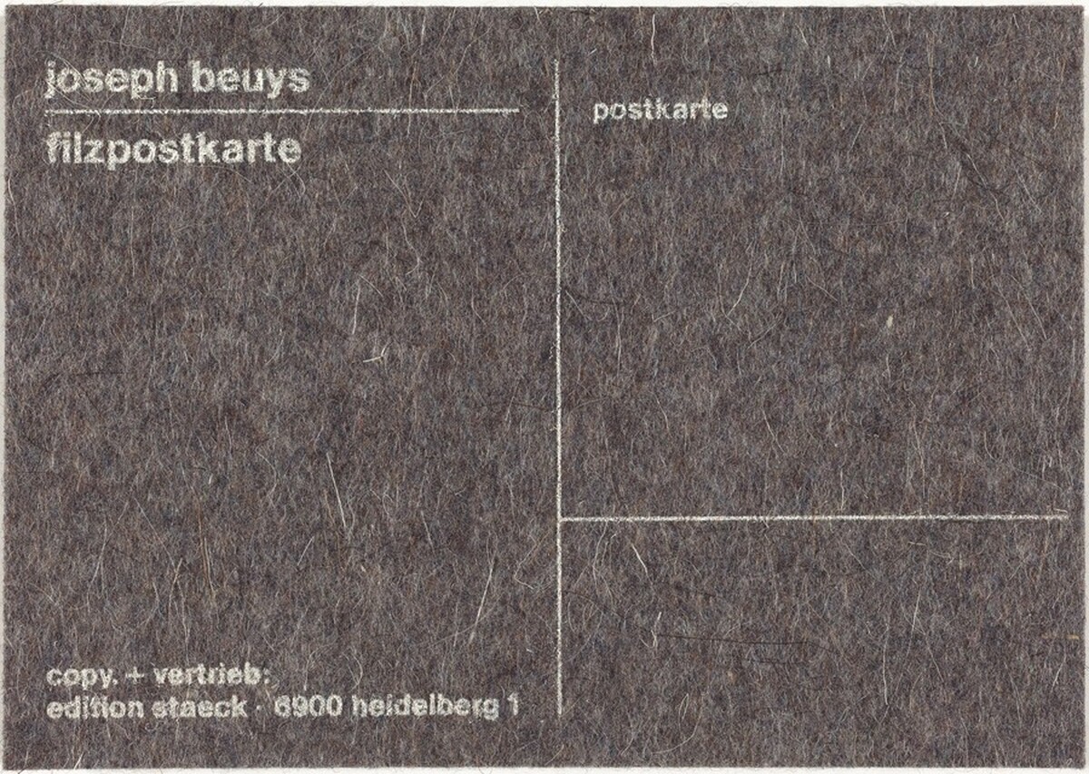 Filzpostkarte (Felt Postcard) by Joseph Beuys