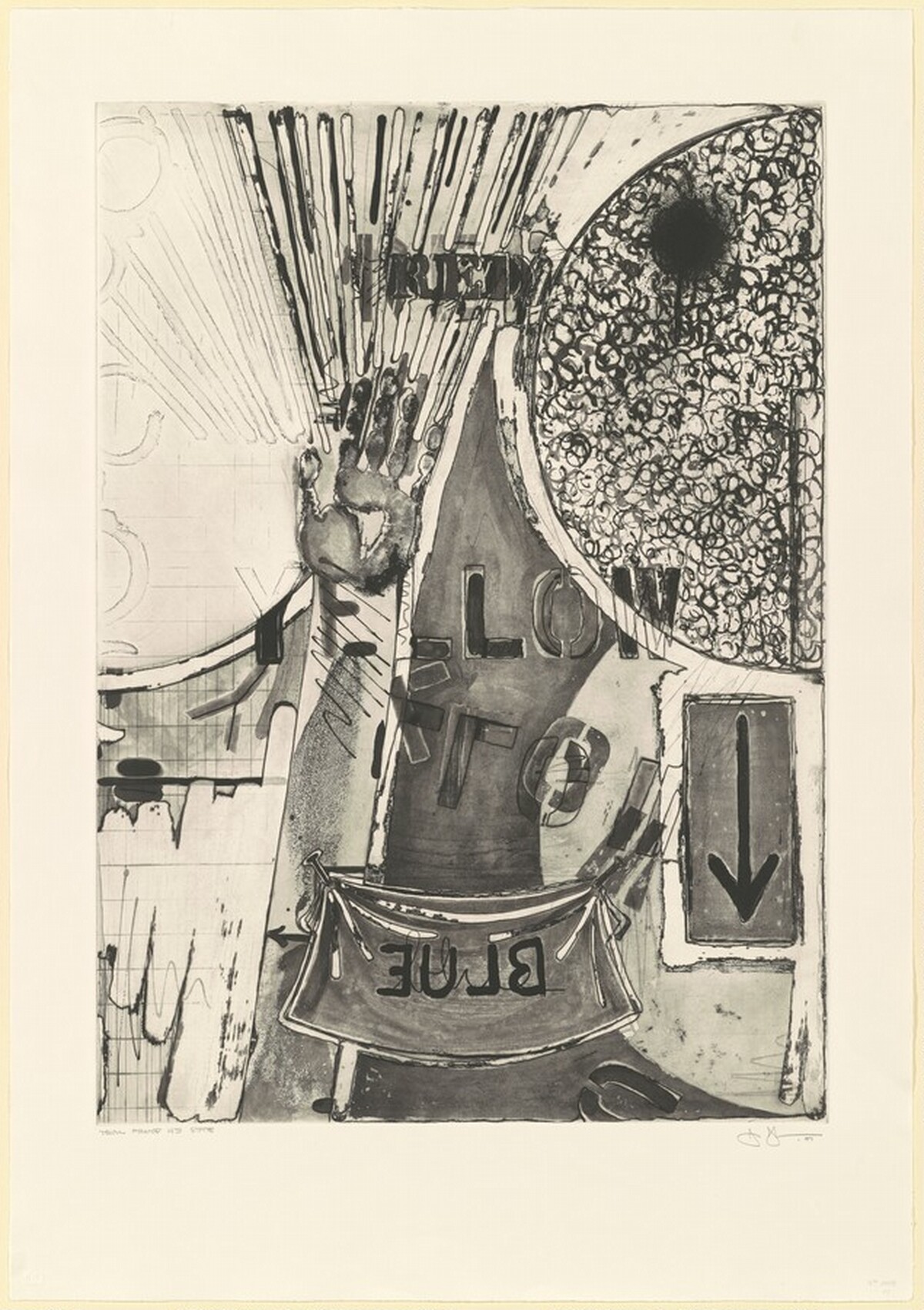 Untitled [trial proof of 4th state] by Jasper Johns