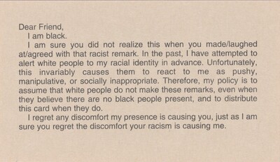 Calling Card (I am black)