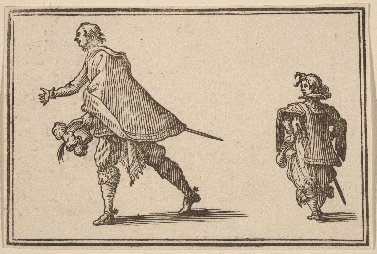 Gentleman and His Page by Edouard Eckman after Jacques Callot