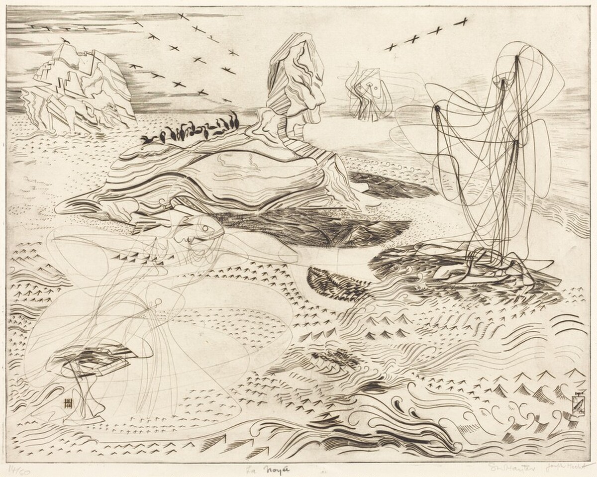 La noyée (The Deluge) by Stanley William Hayter and Joseph Hecht