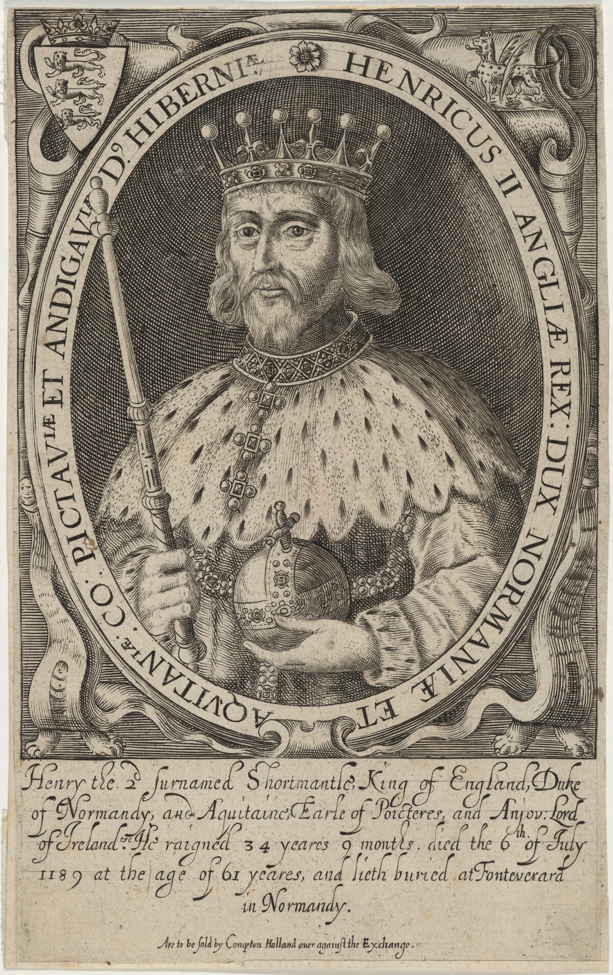 Henry II of England by Renold Elstrack