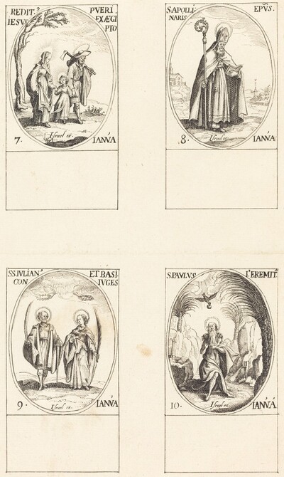 Return from Egypt; St. Apollinaire; St. Julian and Basilissa; St. Paul the Hermit