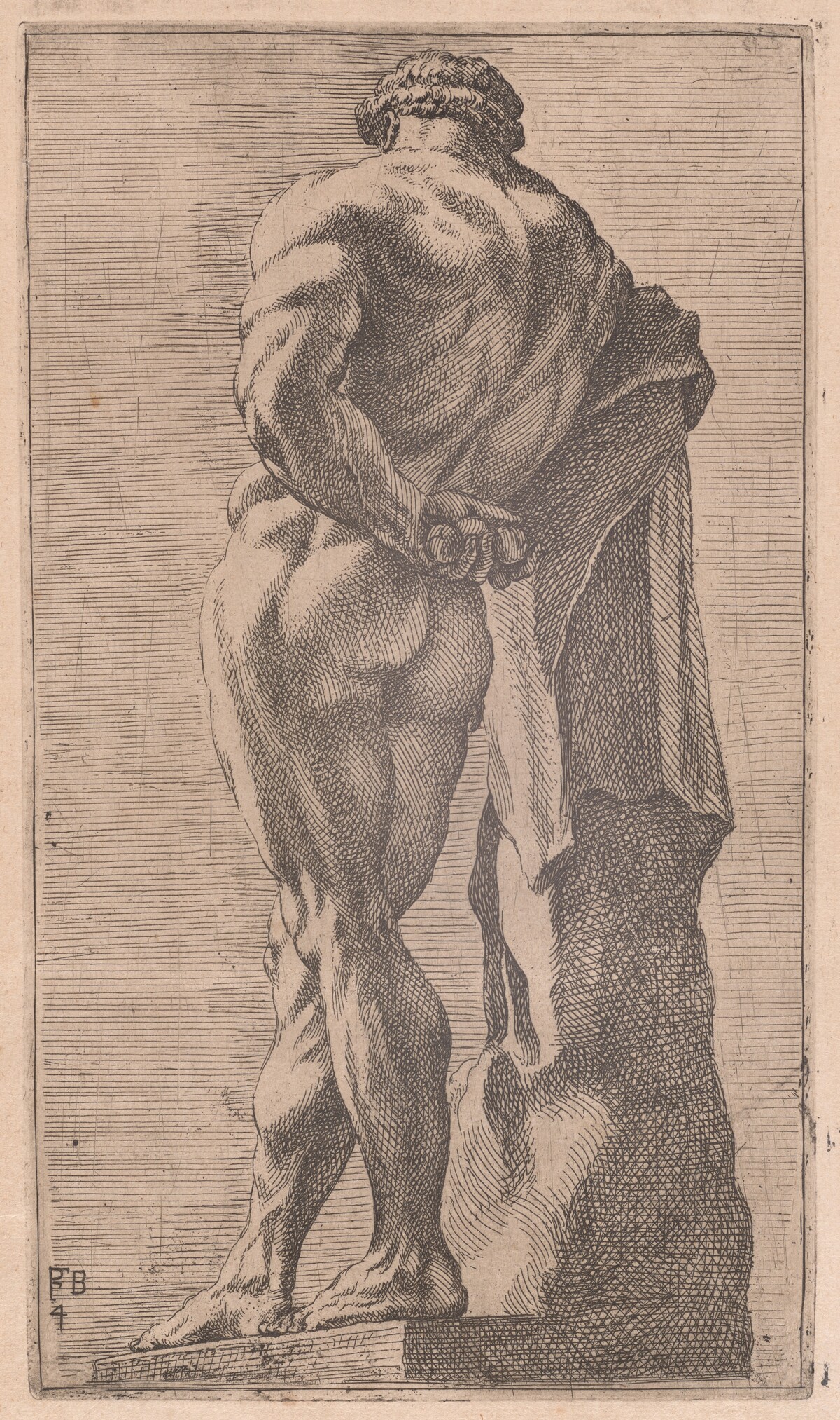 The Farnese Hercules, seen from behind [plate 4] by François Perrier