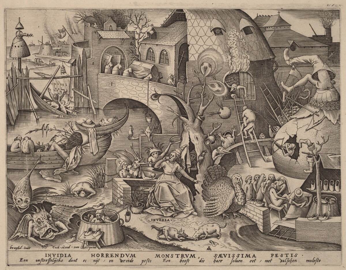 Envy by Pieter van der Heyden after Pieter Bruegel the Elder