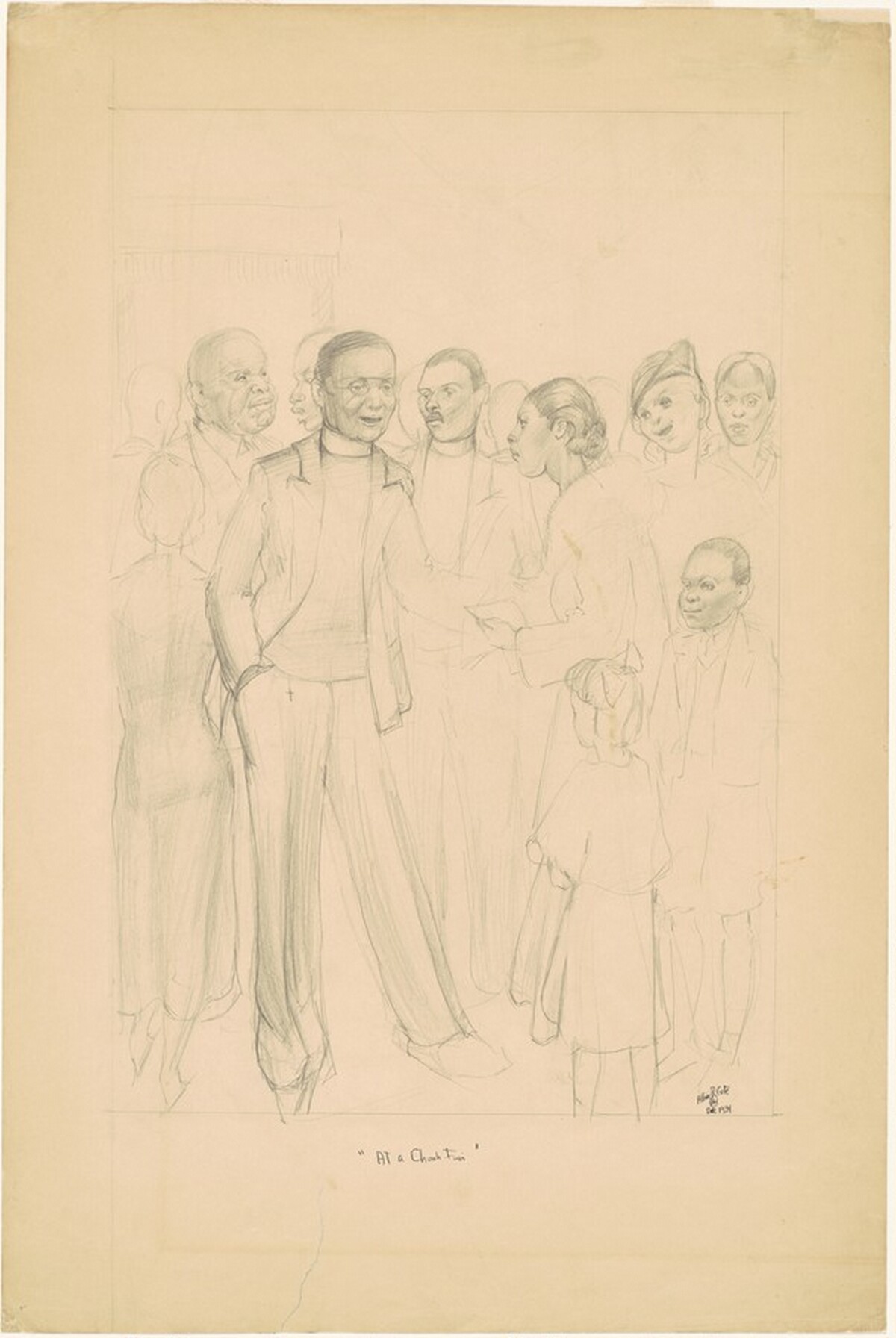 At a Church Fair by Allan Rohan Crite