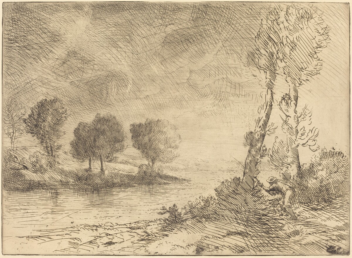 Salmon Fisher (Le pecheur de saumon) by Alphonse Legros