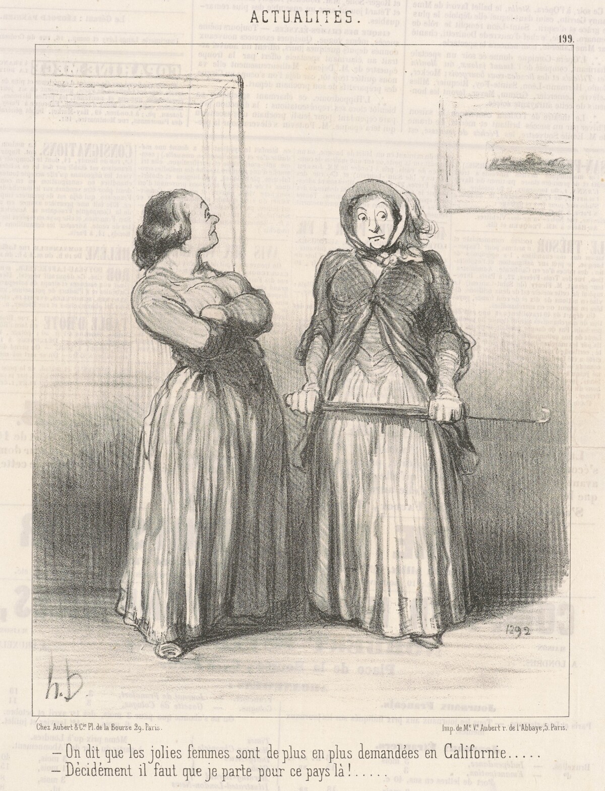 On dit que les jolies femmes sont ... by Honoré Daumier