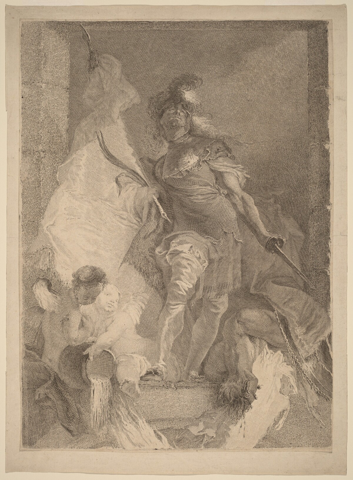 Saint Florian by Johann Beheim after Franz Anton Maulbertsch