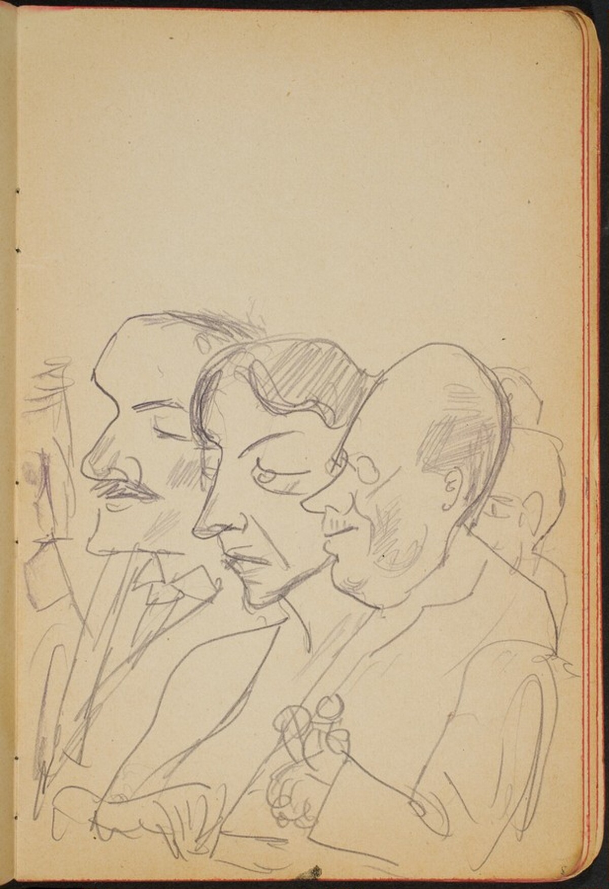 Menschen [in einem Casino?] (People [in a Casino?]) [p. 5] by Max Beckmann