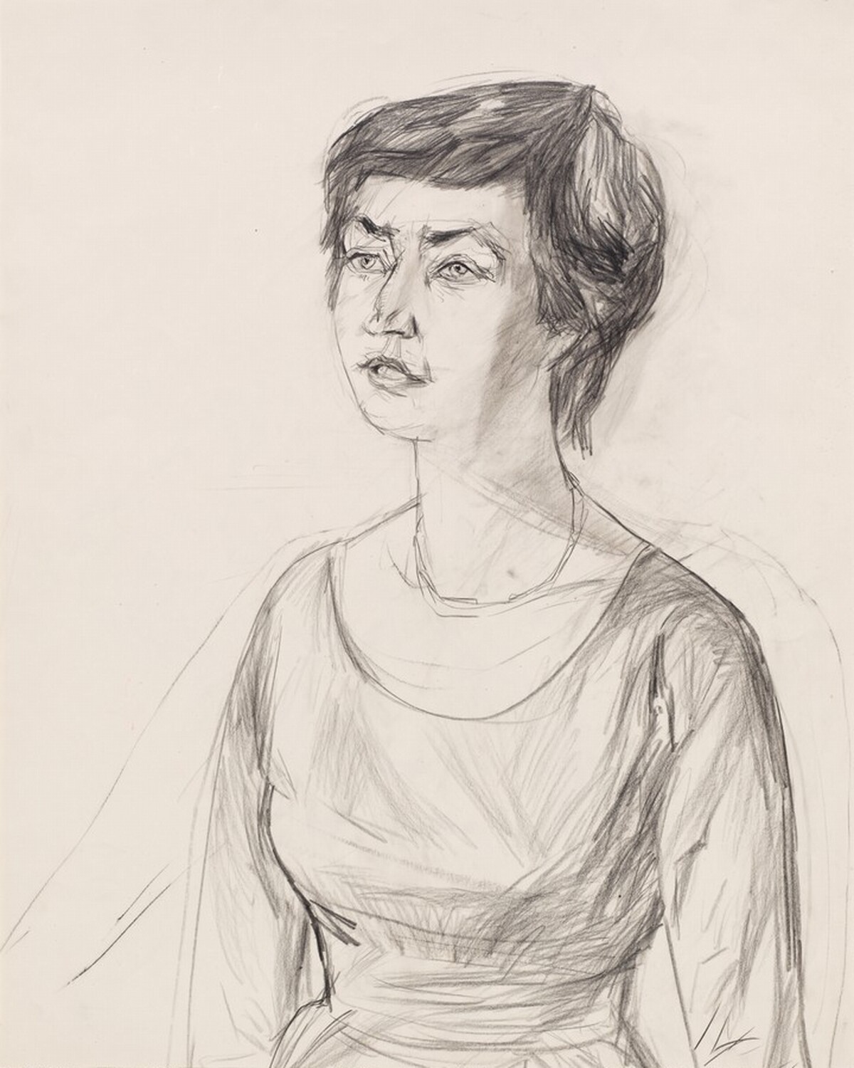 Untitled (Portrait of the art historian Dr. Annaliese Mayer-Meintschel) by Ernst Hassebrauk