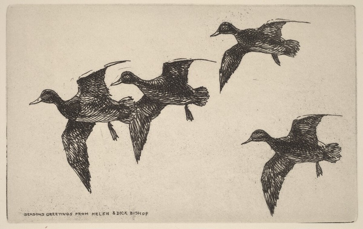 Christmas Card from Helen and Dick Bishop by Richard Evett Bishop