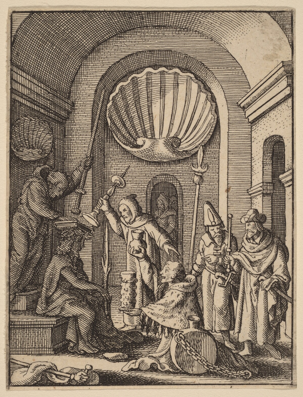 The Mocking by Wenceslaus Hollar, after a follower of Hans Holbein the Younger