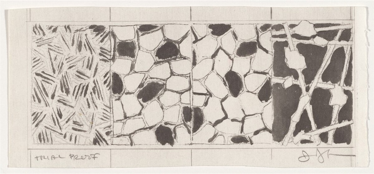 Four Panels (ABCD) [trial proof] by Jasper Johns