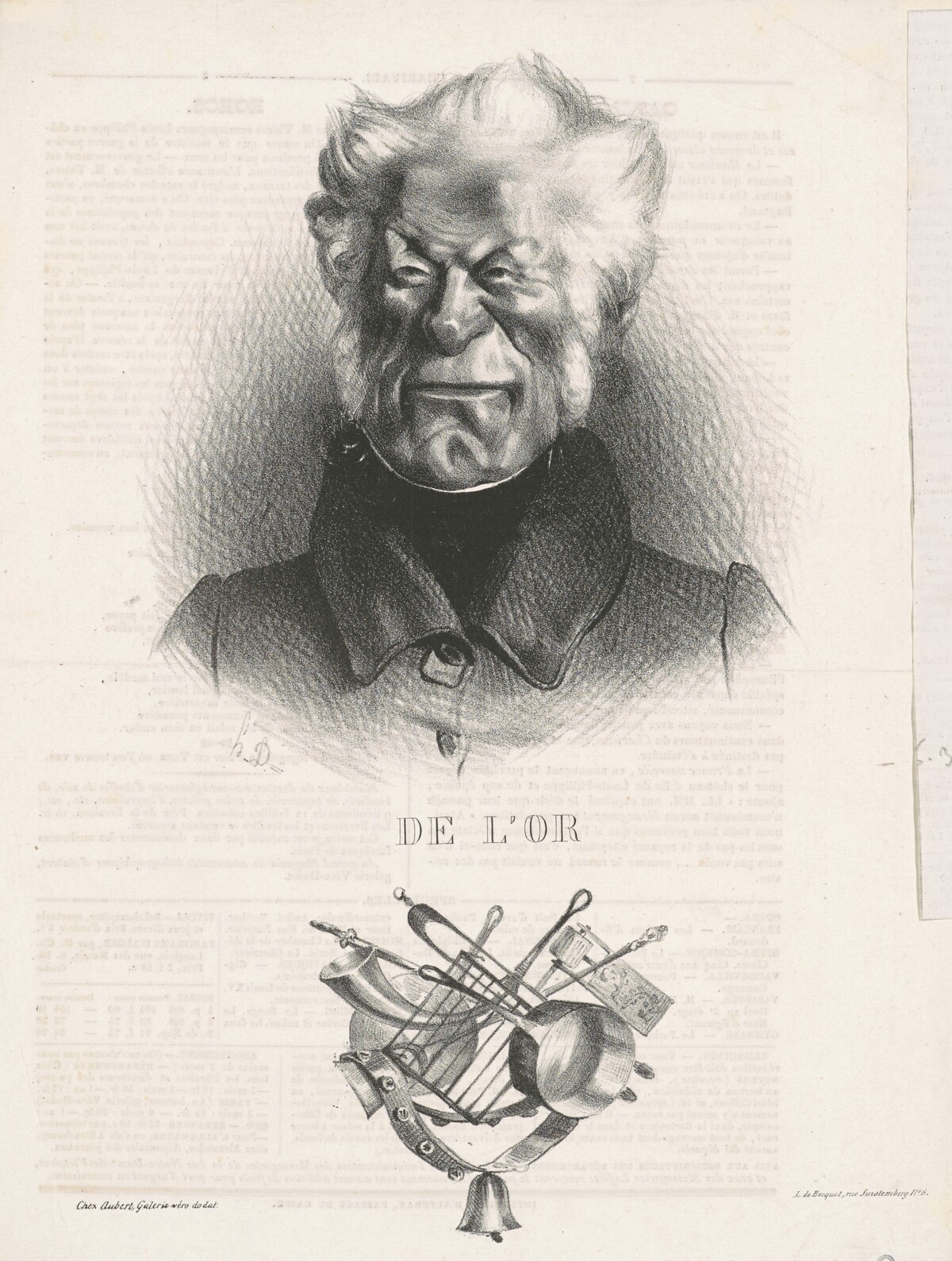 De L'or (J. -Ant. -Adrien Delort) by Honoré Daumier