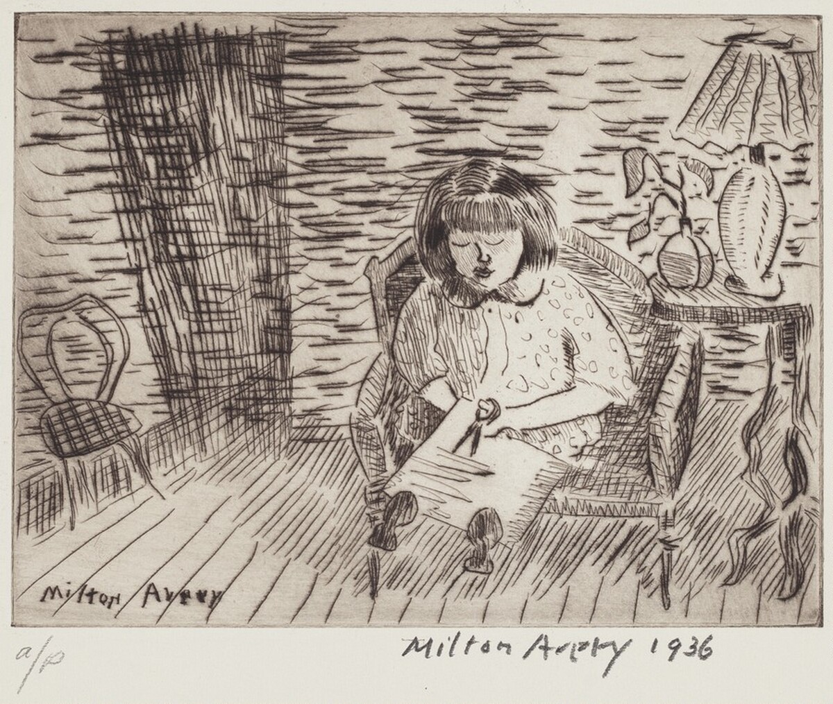Child Cutting by Milton Avery