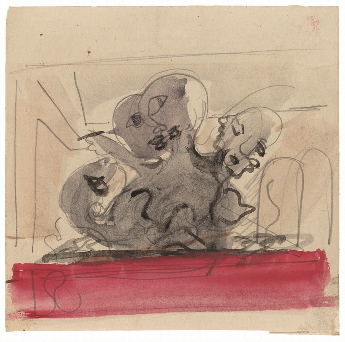 Abstract Composition with Figures by Mark Rothko